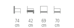 Dimensions chauffeuse Anjou - 7327