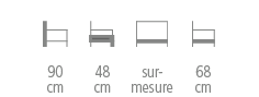 Dimensions de la banquette Bombai