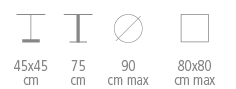 Dimensions de la table Pion - 995R